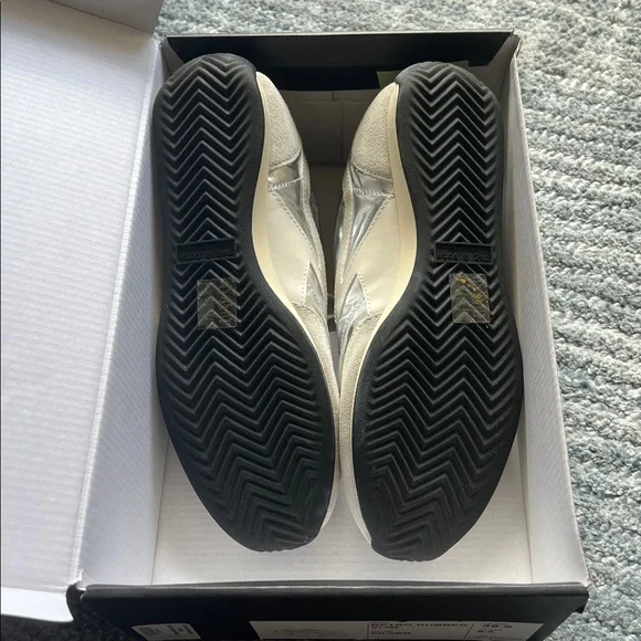 rag & bone Retro Runner Slim White and Silver Low-Top Sneakers US 8.5 - Picture 5 of 8